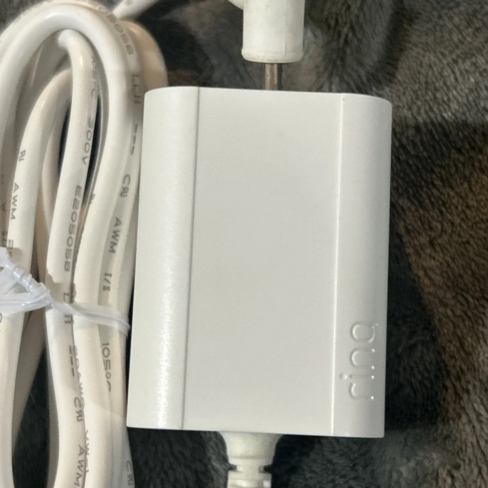New Genuine Ring Indoor/Outdoor Stick Up Cam Power Adapter Barrel Plug‎ - White